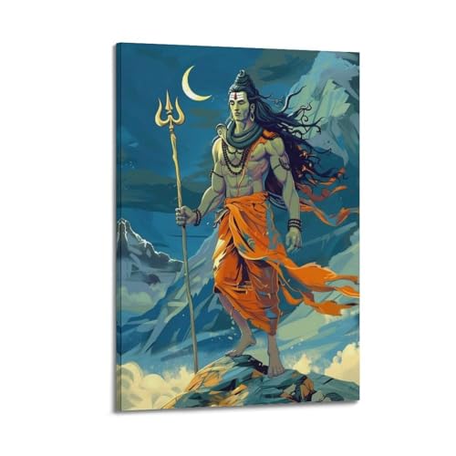 Art mural Shiva CMHONLY en toile premium encadrée 20x30 cm