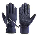 Clicitina Winter Thermo-Handschuhe Herren Damen Touchscreen Anti-Rutsch Winddicht Handschuhe Kaltes Wetter Handschuhe zum Autofahren Radfahren Skifahren Arbeiten Outdoor,UF541