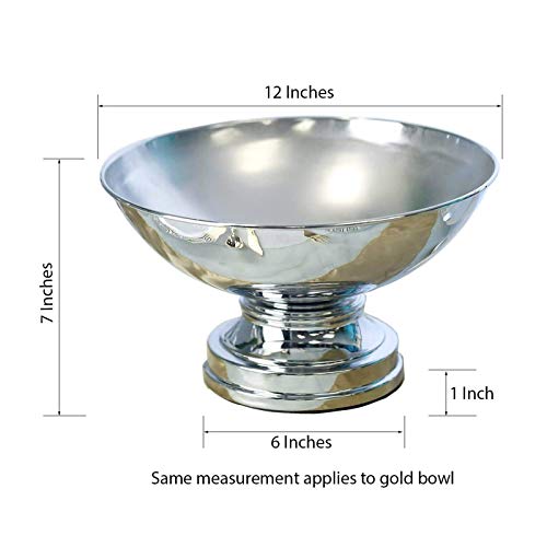 Balsacircle 12-Inch Tall Silver Compote Bowl Centerpiece Pedestal Table Vase - Wedding Party Table Home Decorations #TOP1