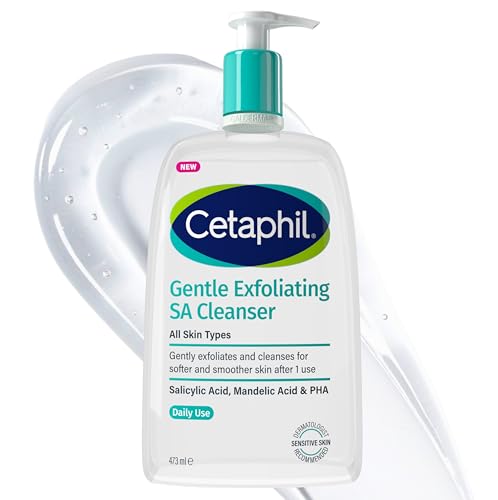 Cetaphil Gentle Exfoliating Salicylic Acid Cleanser SA Face Wash & Body Wash for Dry Rough & Bumpy Skin 473ml Packaging May Vary
