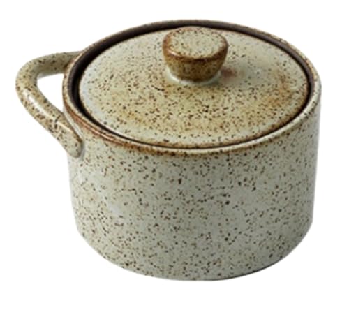 SIzlaho ヴィンテージb器、ツバメの巣型シチュー鍋、キッチン用スープ鍋、調味料入れ、クリエイティブな陶器の瓶、蒸し器、和食器、レストラン、業務用 (3.5インチ ストーンウェア)