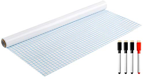 Malatec 8489 Film Blanc Autocollant pour Tableau Blanc 200 x 45 cm Cover