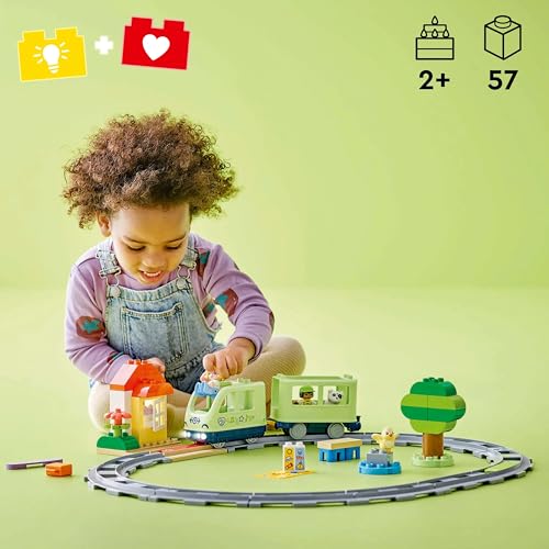 Image of LEGO DUPLO Town Interactive Adventure Train Set 10427 - Building Blocks Set for Age 2+ Boys and Girls