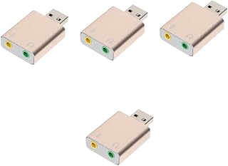 Parliky Computer Adapters for Laptops Board External Aux Head Microphone Adapter Sound USB With Jack Accessory Stereo Audio Interface To Sound Effects Sound Effects Board