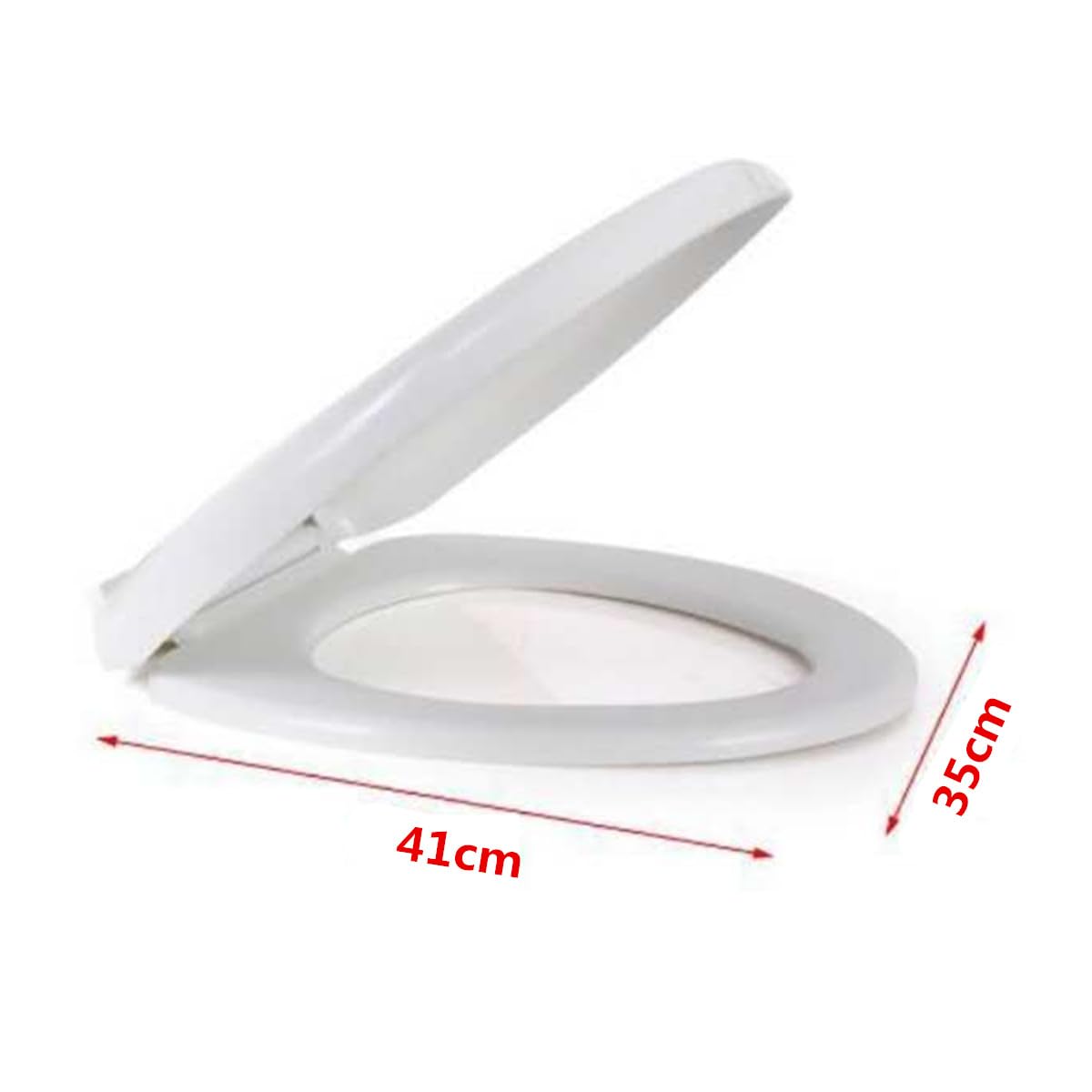 Tapa WC Universal con Cierre Suave, Asiento de Inodoro, Blanco,41x35cm. (Pequeña)