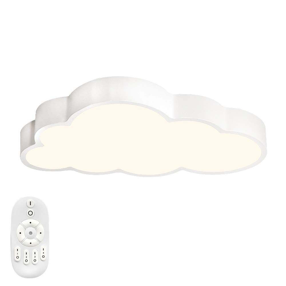 NAIZY Lampada da soffitto a LED da 48 W, dimmerabile, per camera da letto, soggiorno, moderna, camera da letto, con telecomando, lampada per cameretta dei bambini