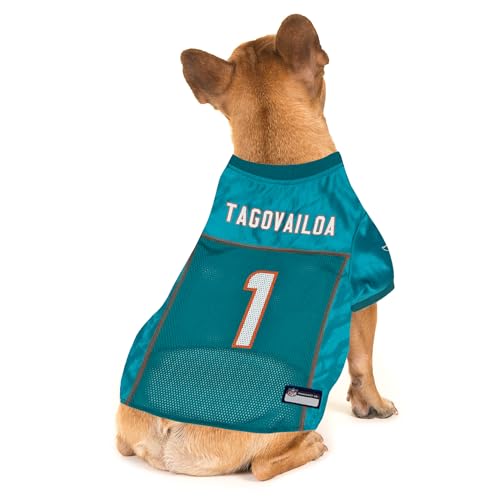 Maillot en maille pour chien Miami Dolphins Pets First Tua Tagovailoa taille XL