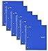 Produktbild Five Star Notizbücher  1 Fach College liniert Spiral-Notizbücher mit Taschenordner  100 Blatt  Spiralbindung 27,9 x 21,6 cm  Blau  6 Stück  Professionelle Schulbedarf für Studenten