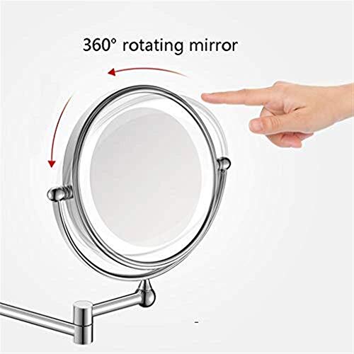 Miroir de maquillage LED double face pour corriger les défauts d'éclairage de salle de bain