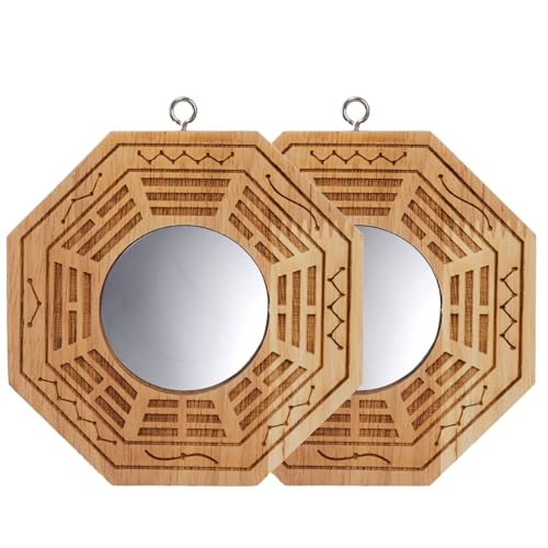 Suwimut Set of 2 Bagua Mirror for Protection, 4 Inch...