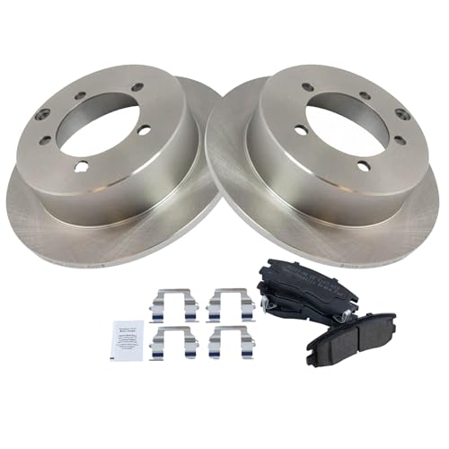 Image of TRQ Rear Brake Pad and Rotor Set Semi Metallic