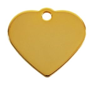 Imarc Herzförmige Katzenmarke Gold mit Gravur