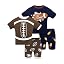 4pcs-brown/Blue-football-sba24