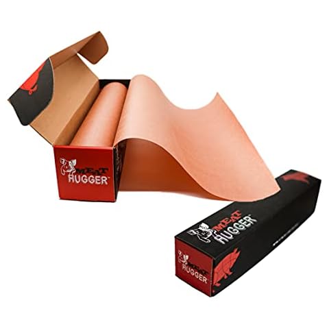 Pink Butcher Paper - For Meat Smoking and Barbecue - Heavy Duty Unwaxed Food Grade Paper - Smoker Safe - Use Wrap While Cooking For Tender Meat - Unbleached 17.25" x 175' Roll With Dispenser Cover