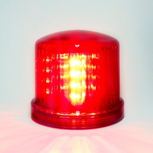 Fortune Products PL-300RJ PL-300BJ Battery Powered Ultra Bright Red Police LED Safety & Emergency Beacon Light w/Magnetic Bottom, 6" Diameter x 5" Height - Thumbnail 3