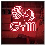 Letrero de neón LED con forma de mancuerna 