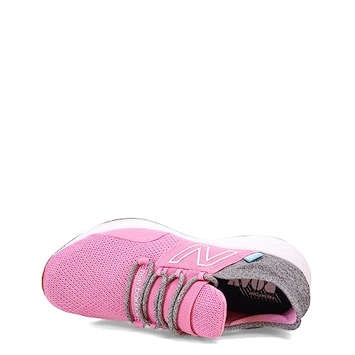 Image of New Balance Kid's Fresh Foam Roav V1 Lace-up Running Shoe Sneaker, Candy Pink /Light Aluminum, 4 Big Kid