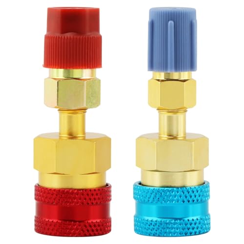 R1234yf Adapter R1234yf to R134a Quick Coupler High Low Side AC Connector Conversion Fittings for Car Air Conditioning Refrigerant Evacuation and Recharging