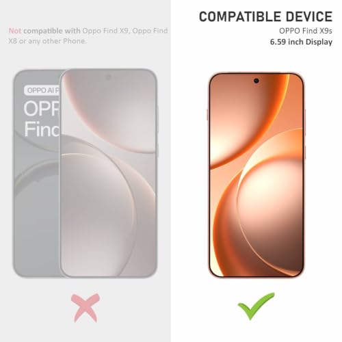 Image of SupCares Tempered Glass for Oppo Find X9s (6.59 Inch) With Installation Kit | 9H Edge to Edge Screen Protector | Black