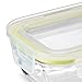 Komax Oven Safe Rectangular Glass Food Storage Containers – Microwave & Freezer Safe - Airtight Lunchbox with Snap Locking Lids - BPA FREE - 3 Piece Set (35 oz)