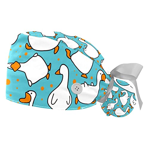 Casquettes de Travail pour Hommes Femmes Chapeaux Bouffants JDEZ Motif Oie