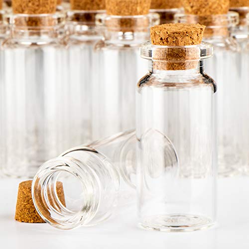com-four® 30x Kleine Glasflaschen mit Korken 10ml, Gewürzgläser Set, Mini Glasfläschchen zum Befüllen, Aufbewahrung von Ãlen, Gewürzen, Kräutern, Tee, Hochzeit, Gastgeschenke (030 Stück) – Bild 5