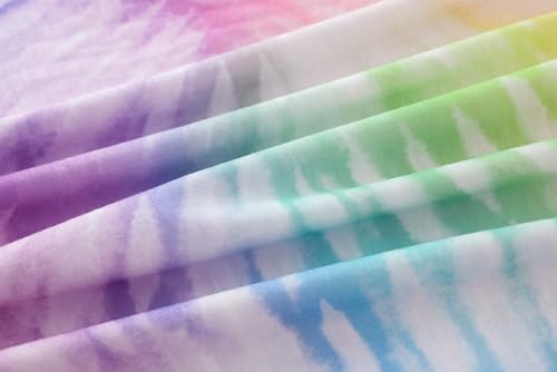 Image of Tie Dye Mermaid Sloth Christmas Halloween Pajamas for Girls Long Sleeve and Pants Nighty PJS 2-piece Set Size 6-16