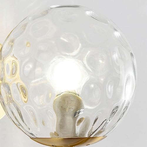 Lámpara de pared vintage redonda de vidrio transparente con casquillo E27 7