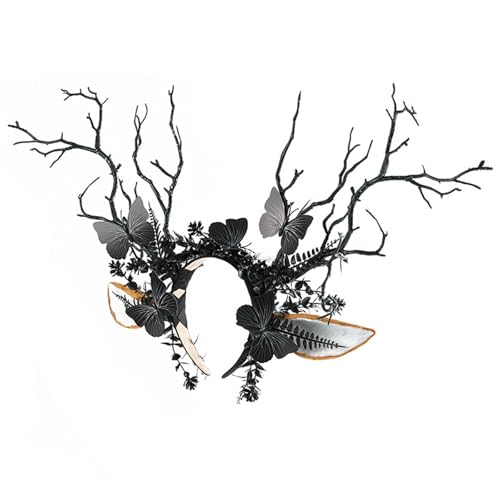 Pince à cheveux bois de cerf accessoire déguisement Halloween réaliste en résine pour femme et homme