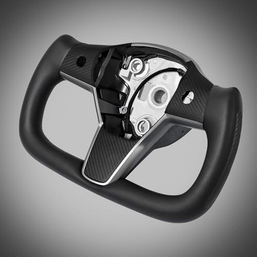 ZIMABLUE Yoke Steering Wheel for Model 3/Y20172023 Real