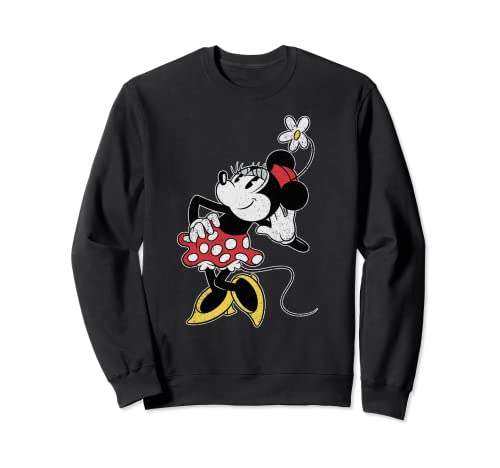 Disney Vintage Minnie Mouse Strikes a Pose sweatshirt pull col rond tendance