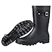 Evshine Women's Mid Calf Rain Boots Waterproof Garden Shoes Matte Black, 39