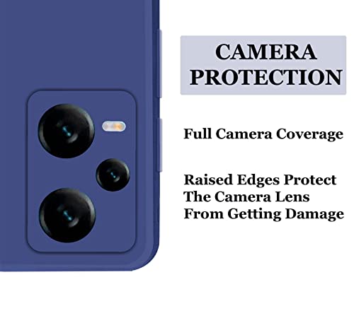 Image of A rtistque Liquid Silicone Back Cover Case for Mi Redmi Note 12 Pro Plus 5G Matte Shockproof TPU Soft Flexible with Camera Protection - Blue