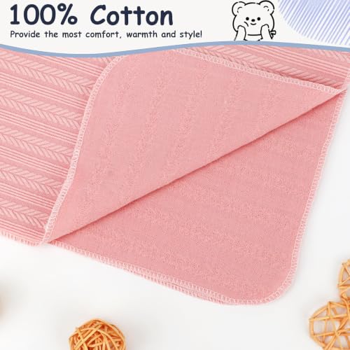 Image of BQUBO 3 Sets Baby Swaddle Blankets Swaddling Wrap with Hats Mittens Newborn Soft Silky Nursery Receiving Blanket Cute Bear Ears Hat Elastic Gloves Set for Unisex Baby 0-3 Months