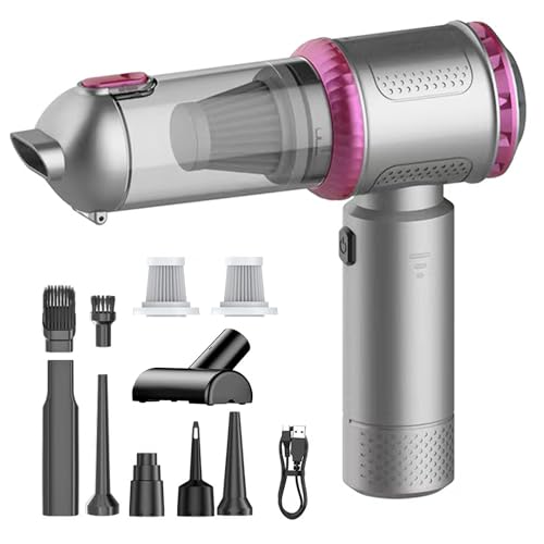 3 in 1 Handstaubsauger, 18000PA Leistungsstarker Handstaubsauger, 3 Geschwindigkeitsstufen, 200.000 U/min, Mini Kabelloser Handstaubsauger für Auto, Küche, PC, Sofa, Büro, Zuhause und Tierhaare