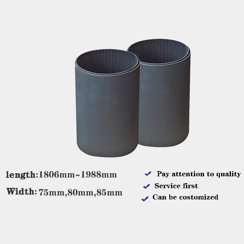 Qinlu-3D Printer Belt HTD14M Timing Belts Width 75mm 80mm 85mm Rubber Belts Length 14M1806mm 14M1820mm 14M1890mm 14M1946mm 14M1960mm 14M1988mm, 3D Printer Accessories(1946mm,1PC_80MM)