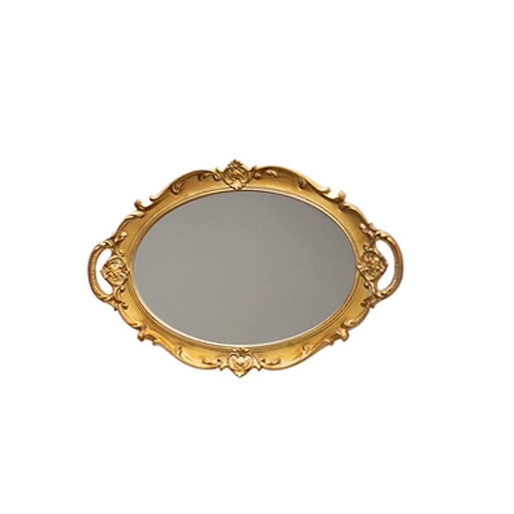 European Tray Cosmetic Perfume Storage Plates Retro Vanity for Display Jewelry Dresser Decor