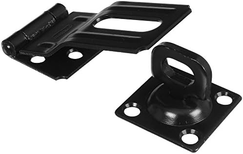 National Hardware N305-979 V32 Swivel Staple Safety Hasp in Black