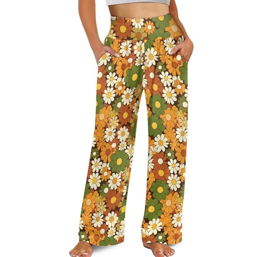 Wide Leg Pants Women High Waisted Causal Palazzo Pants Flowy Loose Summer Womens Trousers with Pockets3