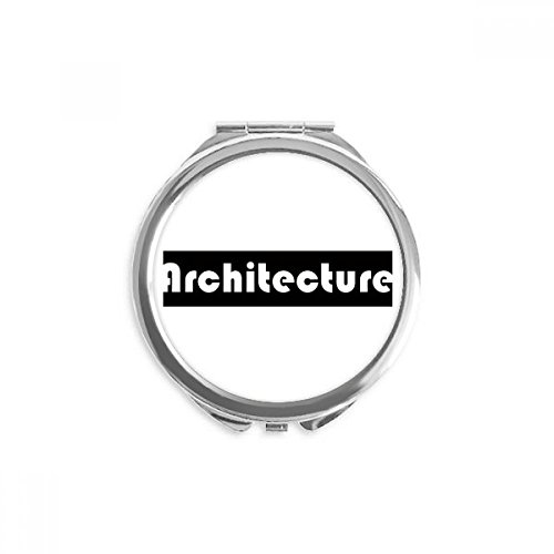 Espejo portátil de la mano y de bolsillo redondo con temática de arquitectura