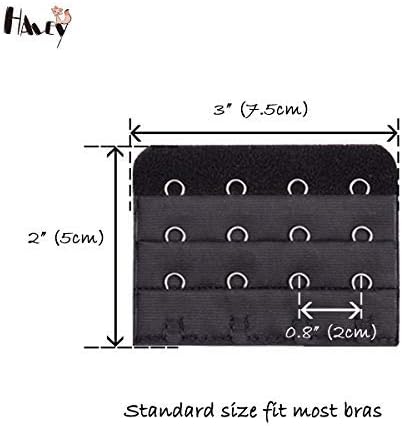 Haley Party Bra Extenders 3-4 Hook Bra Strap Extender for Plus Size Bra Extensions (4 PCS-Pack)
