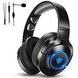 Wireless PC Gaming Headset for PS4 PS5, Nintendo Switch, Xbox One Headset with 7.1 Stereo Sound, Noi