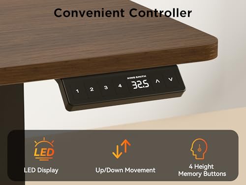 Image of WALKINGDESK 75x61 Inches Reversible L Shaped Standing Desk Height Adjustable with Cup Holder, Electric Corner Computer Workstation for Home Office, Ergonomic Sit Stand up Gaming Desk, Black Walnut
