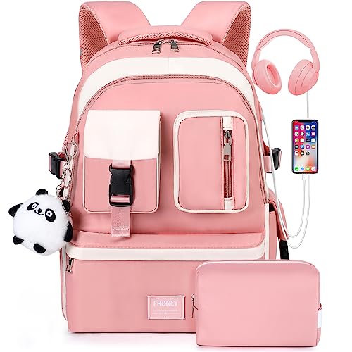 KAUKKO Zaino Vintage 22L Per Scuola E Università - Comparto Porta Computer 15 Pollici, Tela Resistente - 5