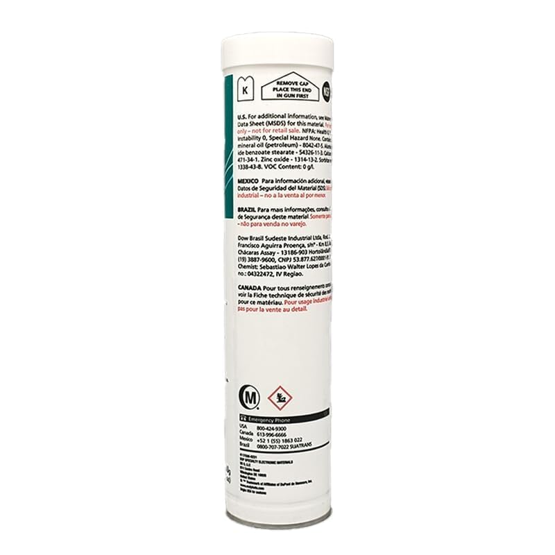Molykote G-0052 FM White EP Bearing Grease 380g Grasa Lubricante Multipropósito Grado Alimenticio Alta Carga Rodamientos Cadenas Base MO Aluminio