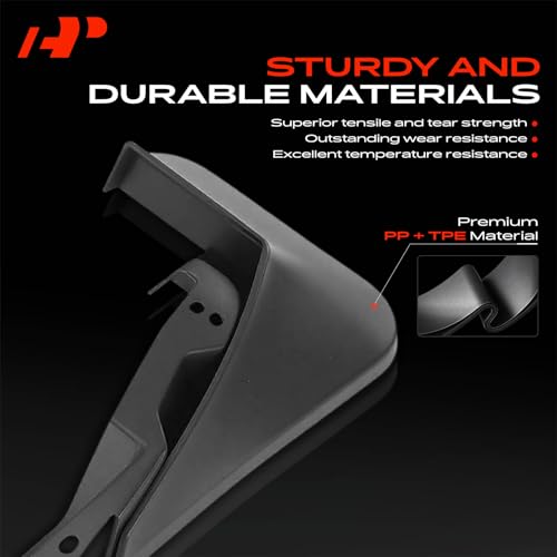 Image of A-Premium Mud Flaps Compatible with Audi | for Audi A4 & A4 Quattro, No Drilling Required Mud Guards with Hardware Accessories, Set of 4 Front and Rear