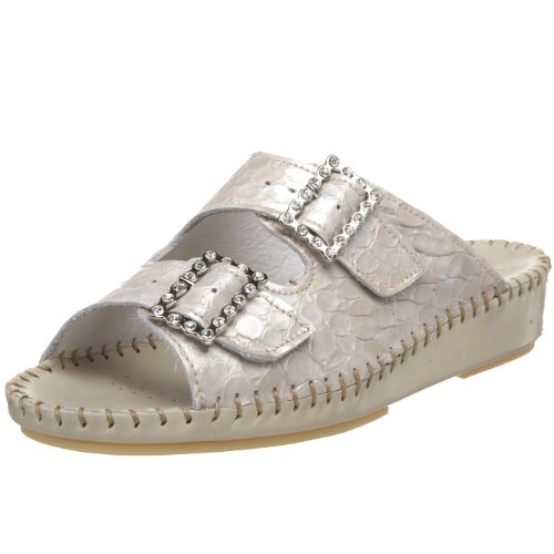 La Plume Women's Jen Sandal,Ivory Rhinestone,38 M EU / 8 B(M)