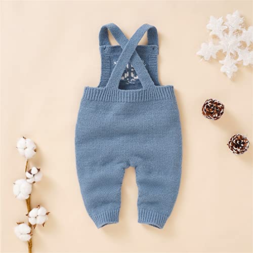 Newborn Baby Girls Boys Knit Romper Overalls Christmas Snowflake Sweater Jumpsuit 1st Birthday Photo Shoot Outfit3