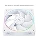 Thermalright TL-S12W CPU Fan Case Cooler PWM Fan,fine Aperture Light Effect, 4pin PWM Connector Computer Fan with ARGB Aperture, 1500RPM Speed PC Cooling Fan(120mm,White)