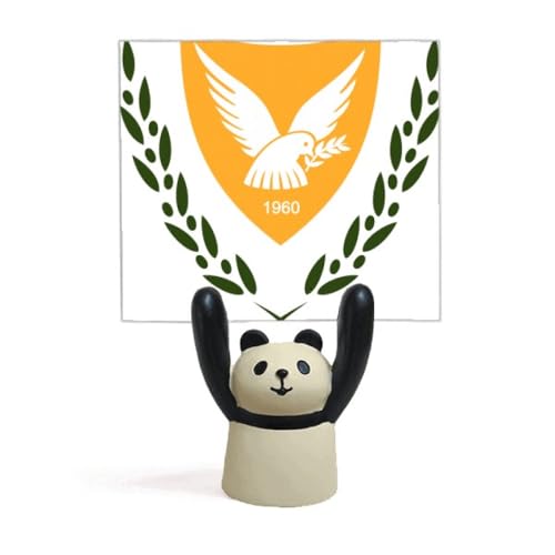 Porte-mémo blason Chypre et motif panda pour la décoration de bureau